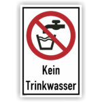 Kein Trinkwaser Schild