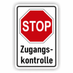 Zugangskontrolle Stopschild
