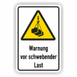 Warnung vor schwebender Last Warnschild