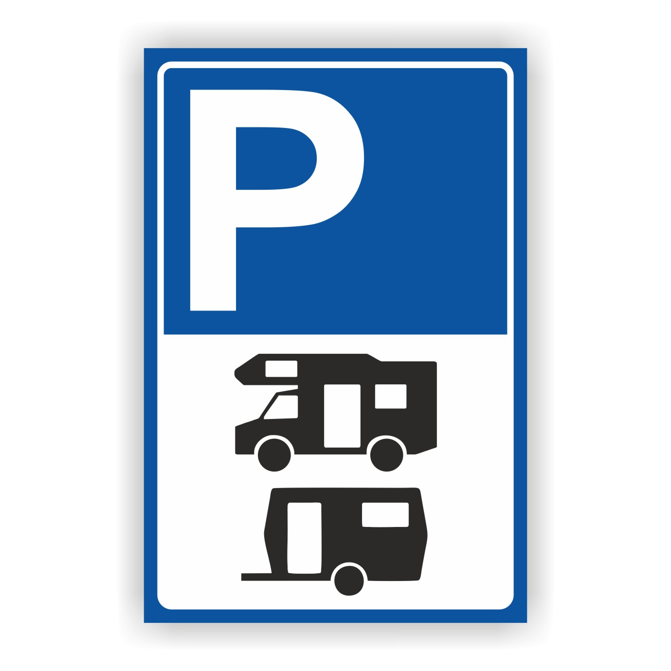 Parkplatzschild für Wohnmobile und Wohnwagen Stellplatz Hinweisschild Parkplatz