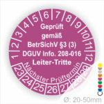 Prüfplaketten Tritte und Leitern
