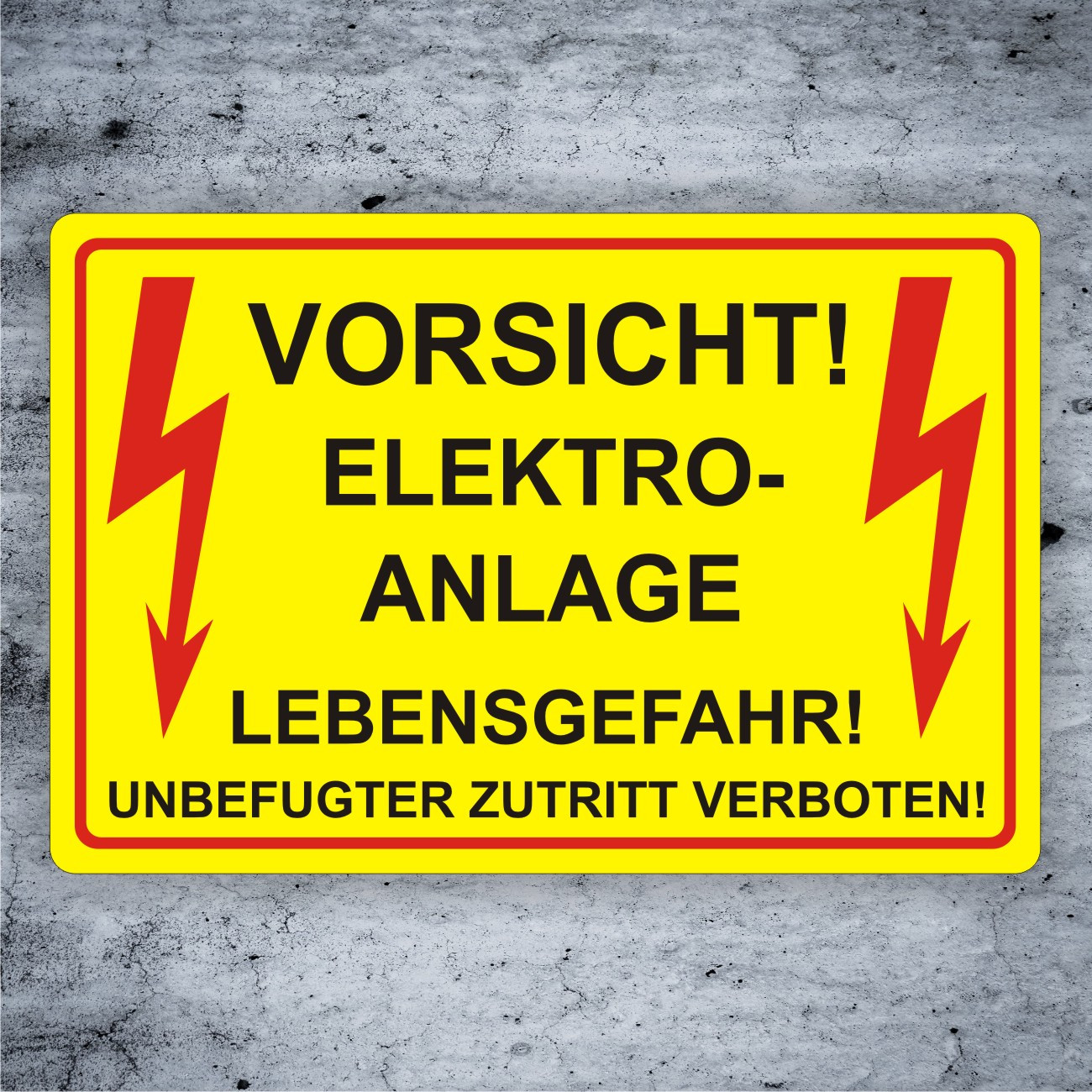 Vorsicht! Elektro-Anlage Lebensgefahr
