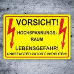 Hinweisschild Elektro -Vorsicht Hochspannungsraum