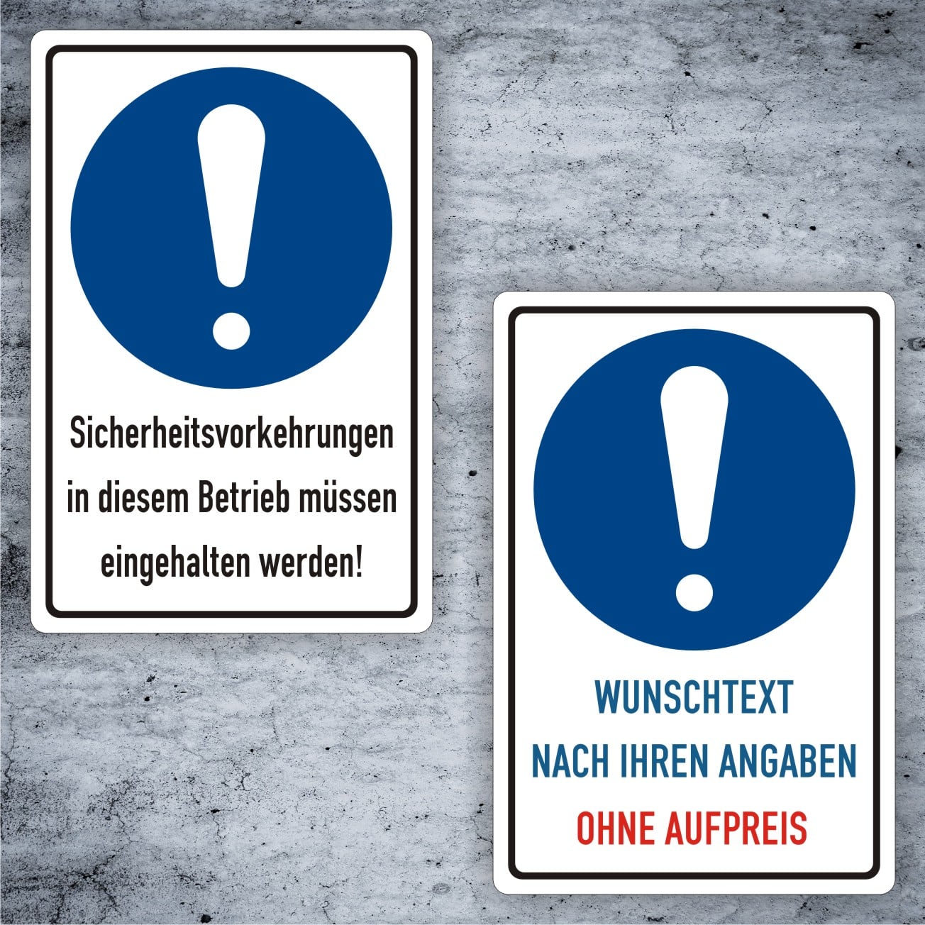 Allgemeines Gebotszeichen Kombischild M001 individualisierbar