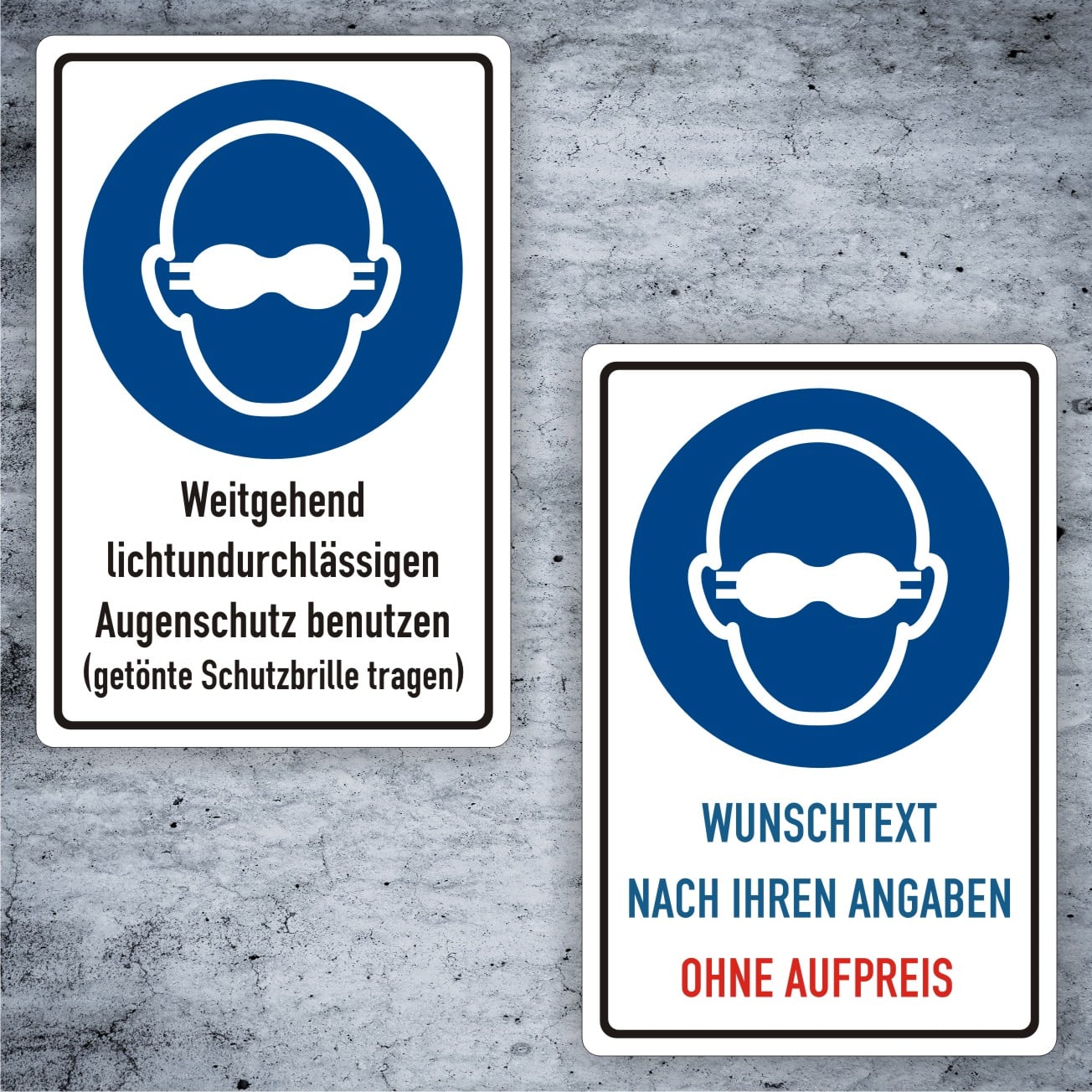 Augenschutz-Kombischild M007 mit individuellem Druck