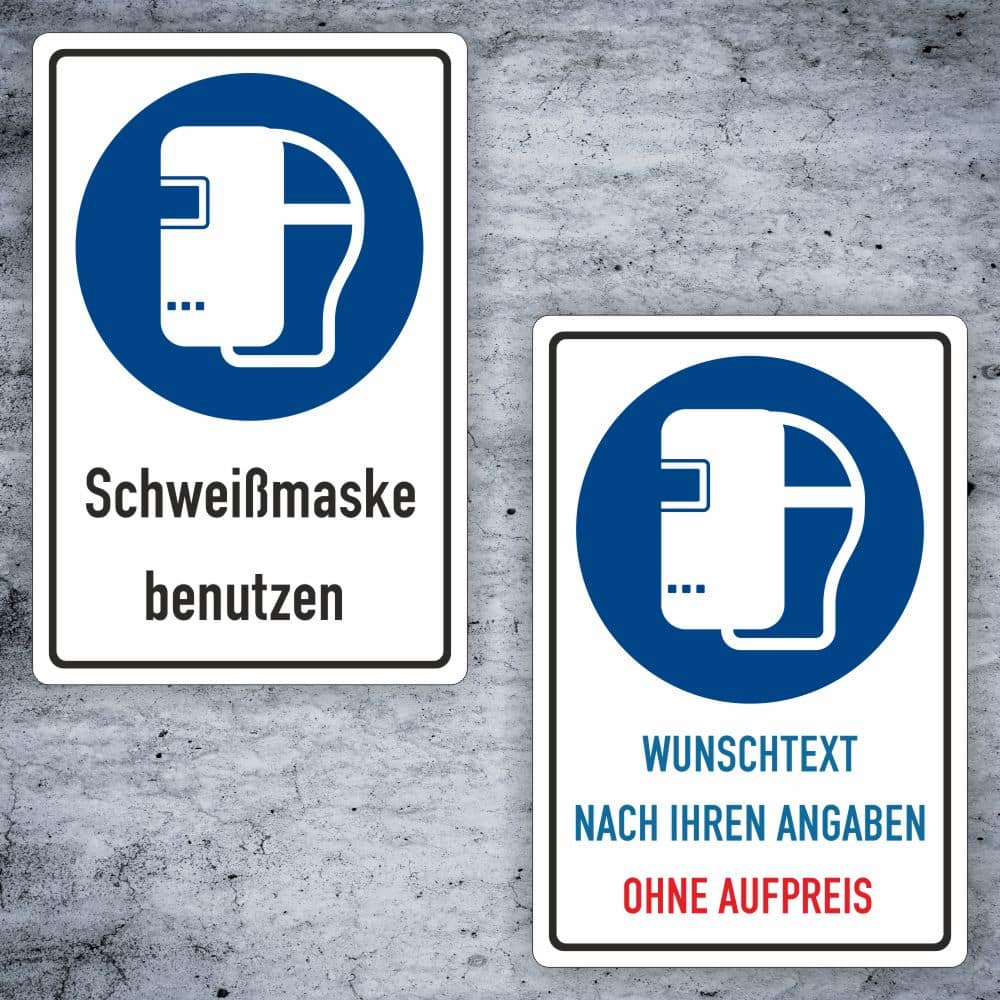 Schweißmaske benutzen Kombischild M019 individualisierbar