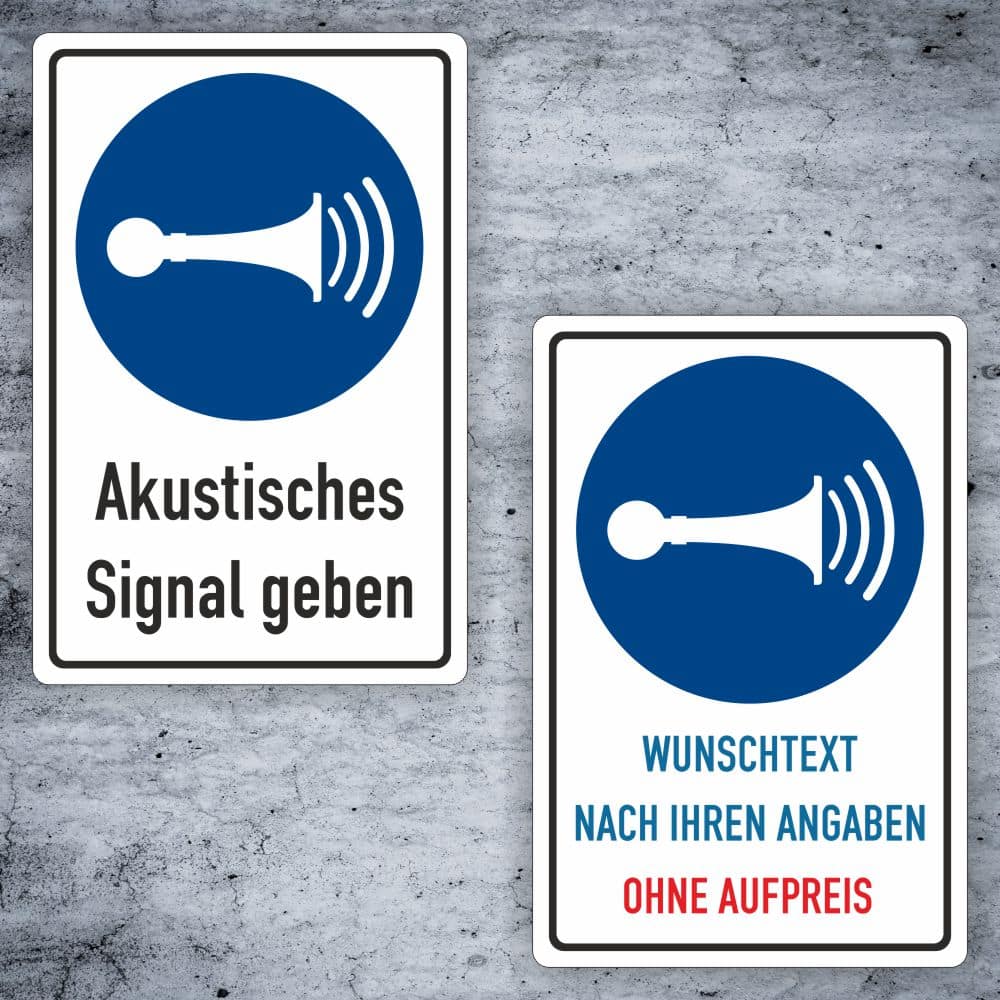 Akustisches Signal Kombischild M029 individualisierbar