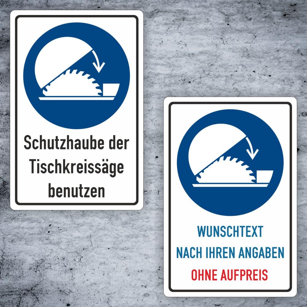 Tischkreissäge Schutzhaube Kombischild M031 individualisierbar