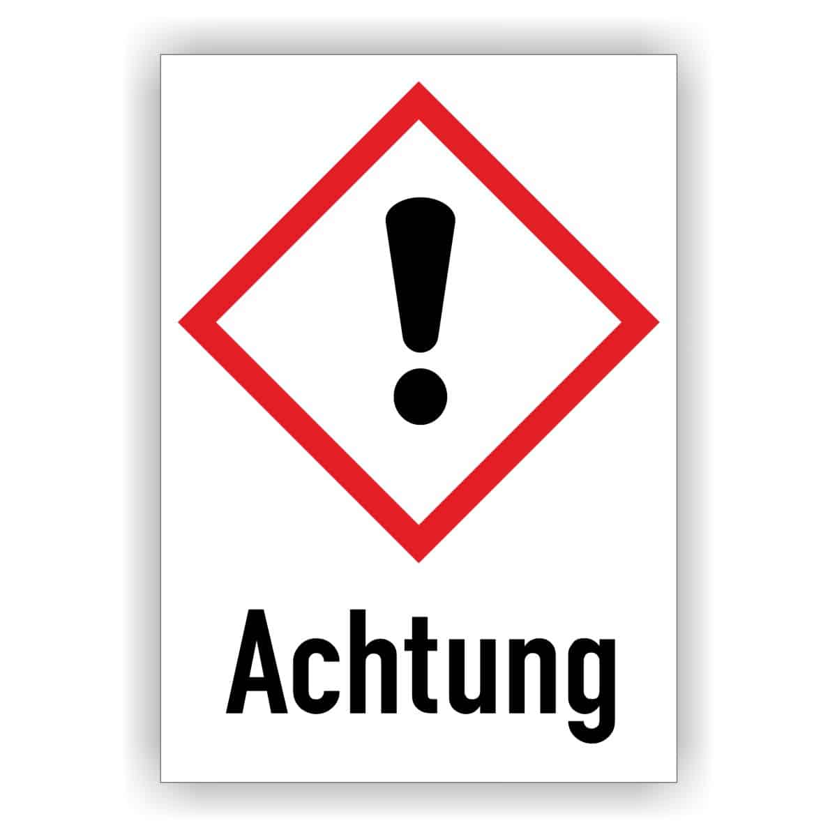 GHS kennzeichnung Ausrufezeichen - Achtung