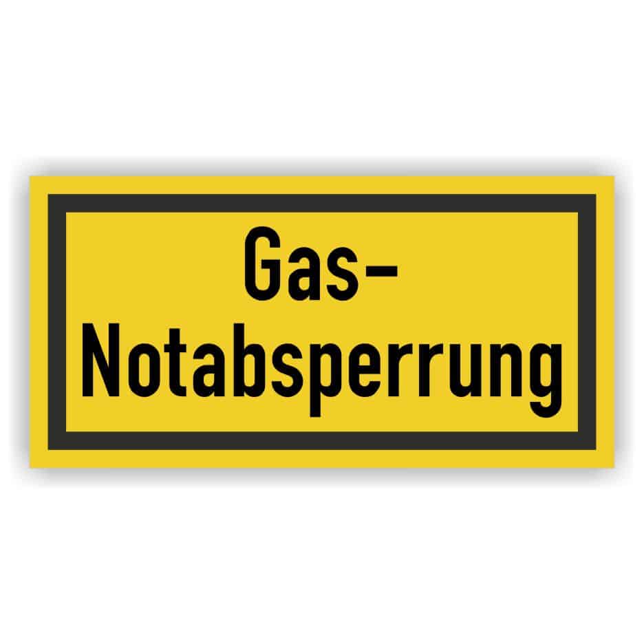 Gas- Notabsperrung Folie Selbstklebend