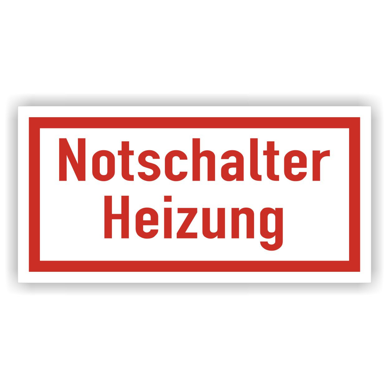 Notschalter Heizung - Aufkleber