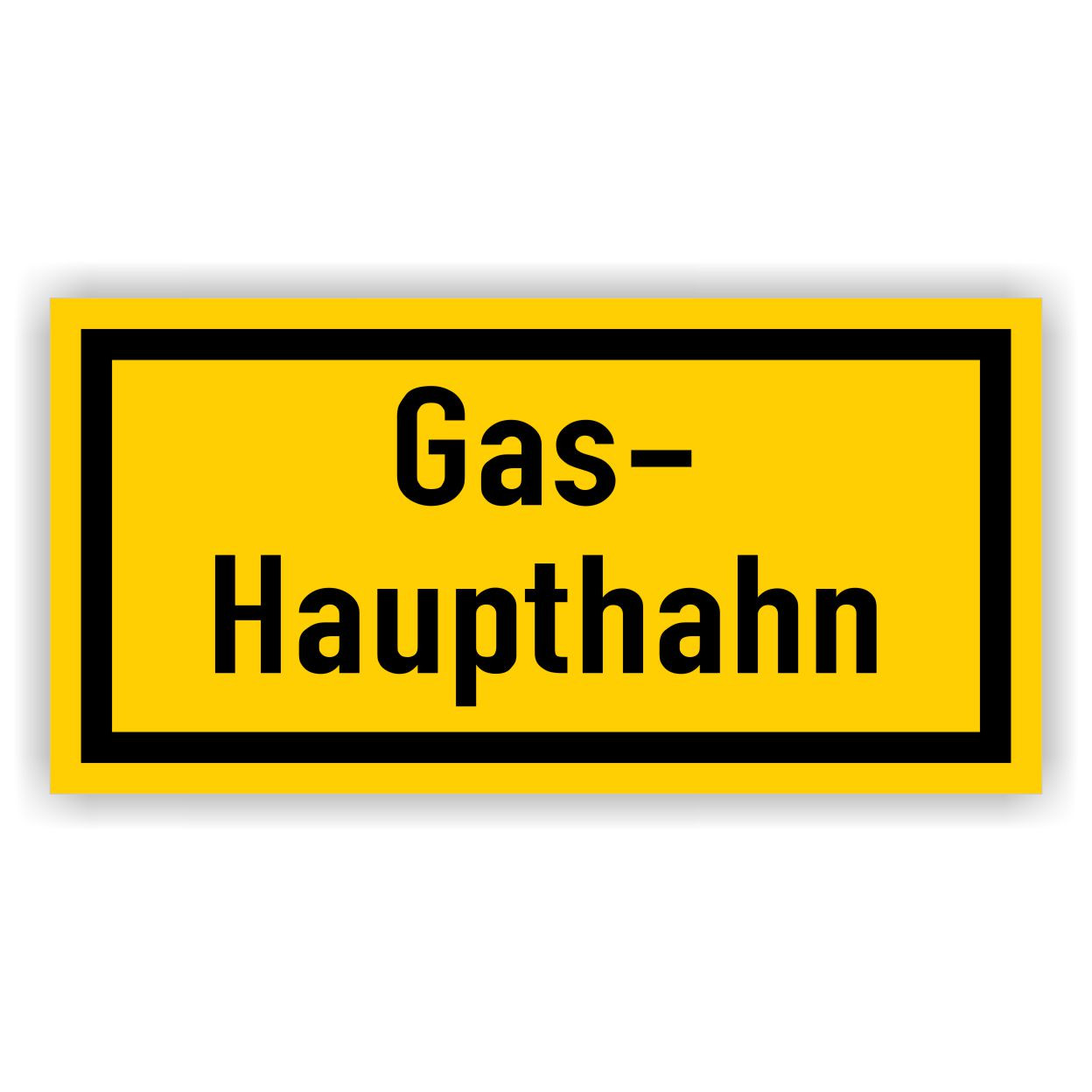 Gas- Haupthahn Folie Selbstklebend Aufkleber