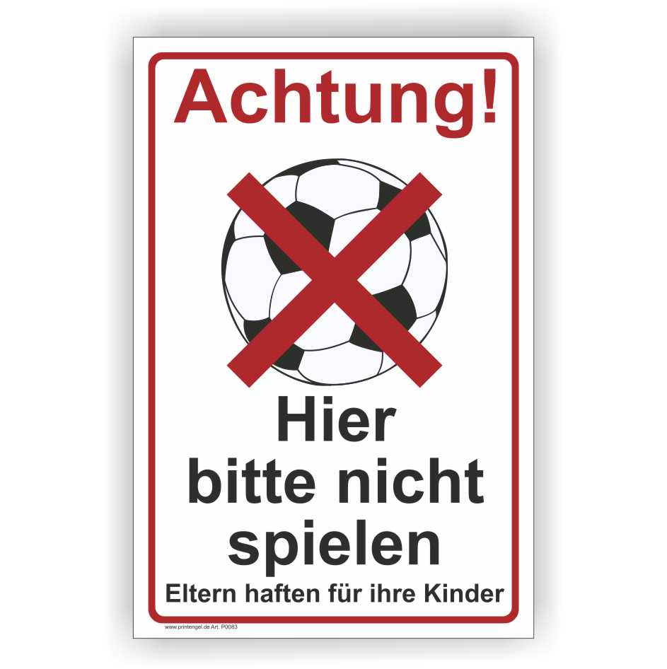 Warnschild Ballspielen verboten für Schulen und Spielplätze