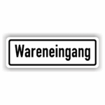 Wereneingangang Kennzeichnung Schild