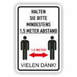Mindestens Abstand halten Hinweisschild