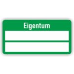 eigentum aufkleber farbe grün