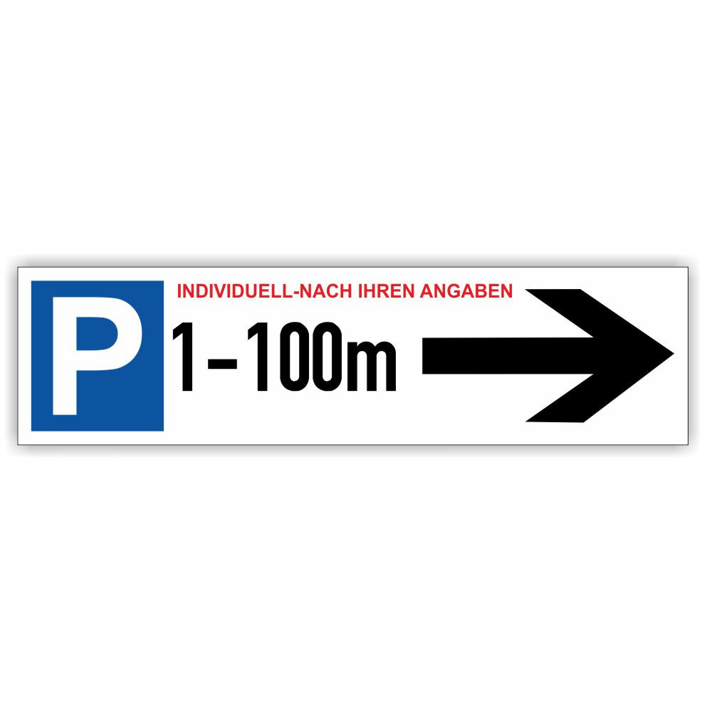 Parkplatz Richtungsweiser frei gestaltbar