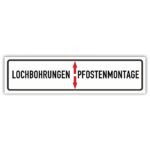 Lochbohrungen Pfostenmontage- Erdspieß