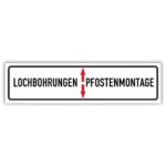 Lochbohrungen-Pfostenmontage