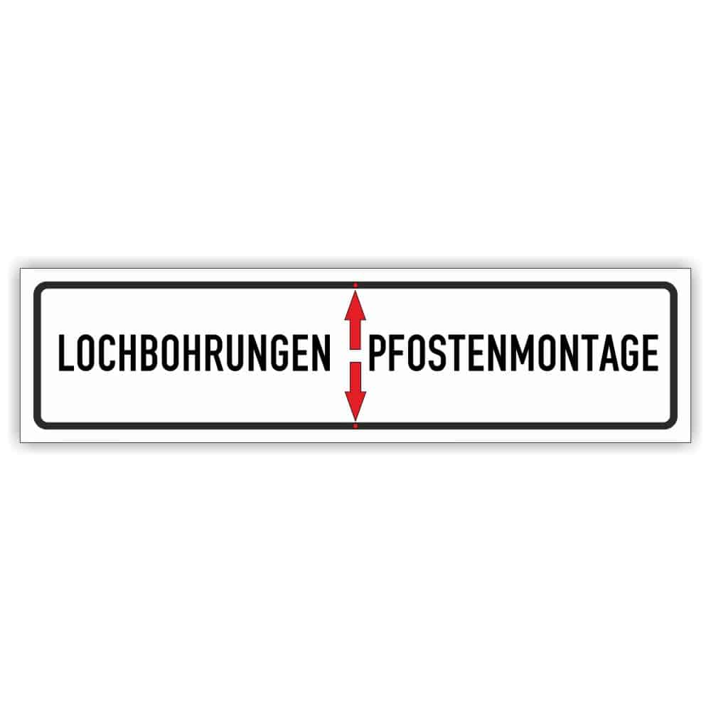 Lochbohrungen-Pfostenmontage