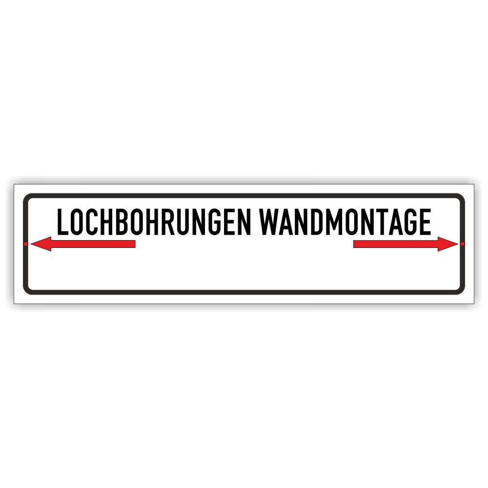 Lochbohrungen Wandmotage ansicht