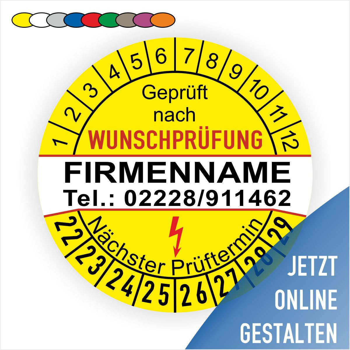 Prüpfplaketten individuell online Designer
