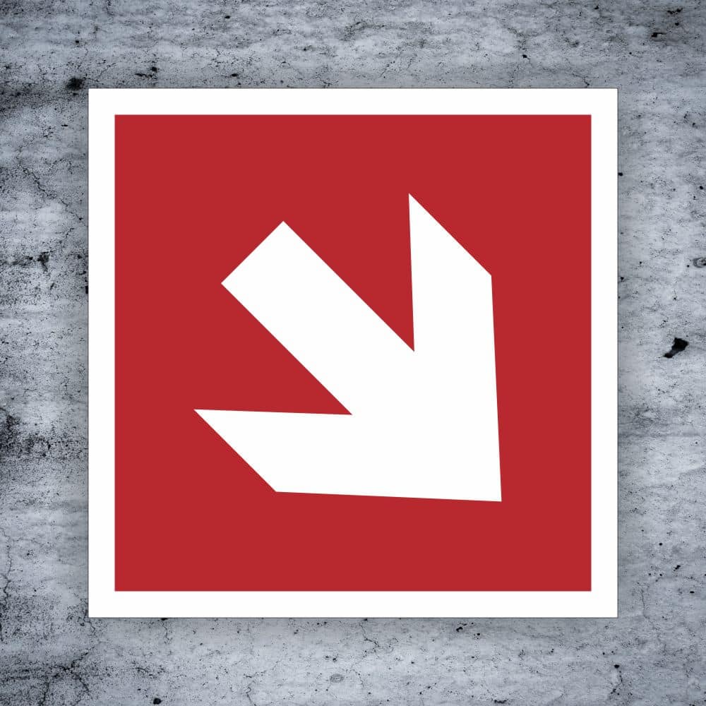 Richtungsangabe Pfeil ASR A1.3 – Sicherheitszeichen nach DIN EN ISO 7010
