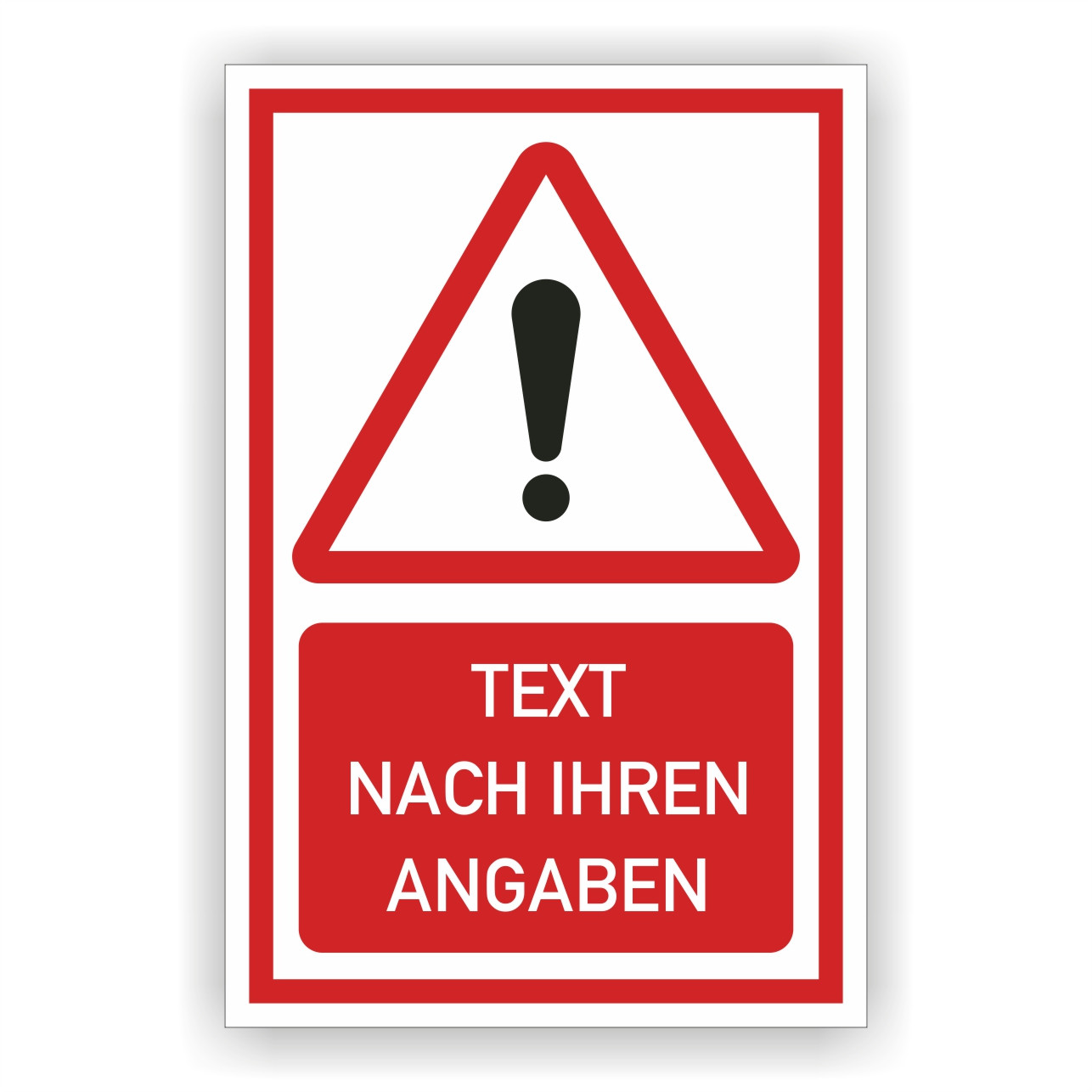 Warnung-Achtung Schild mit Wunsch-Text