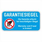 Garantie Siegel in blau