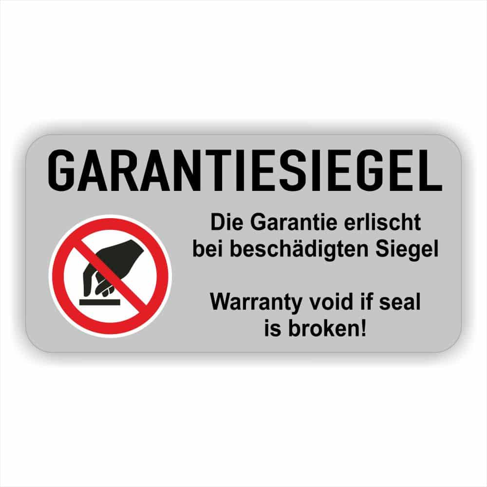 Garantie Siegel in grau