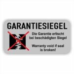 Garantie Siegel in grau