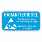 Garantie Siegel in blau