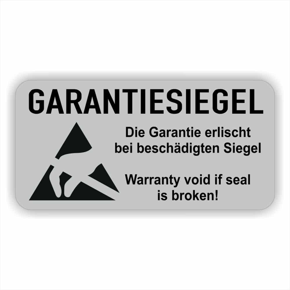 Garantie Siegel in grau