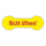 Nicht öffnen Siegel in gelb