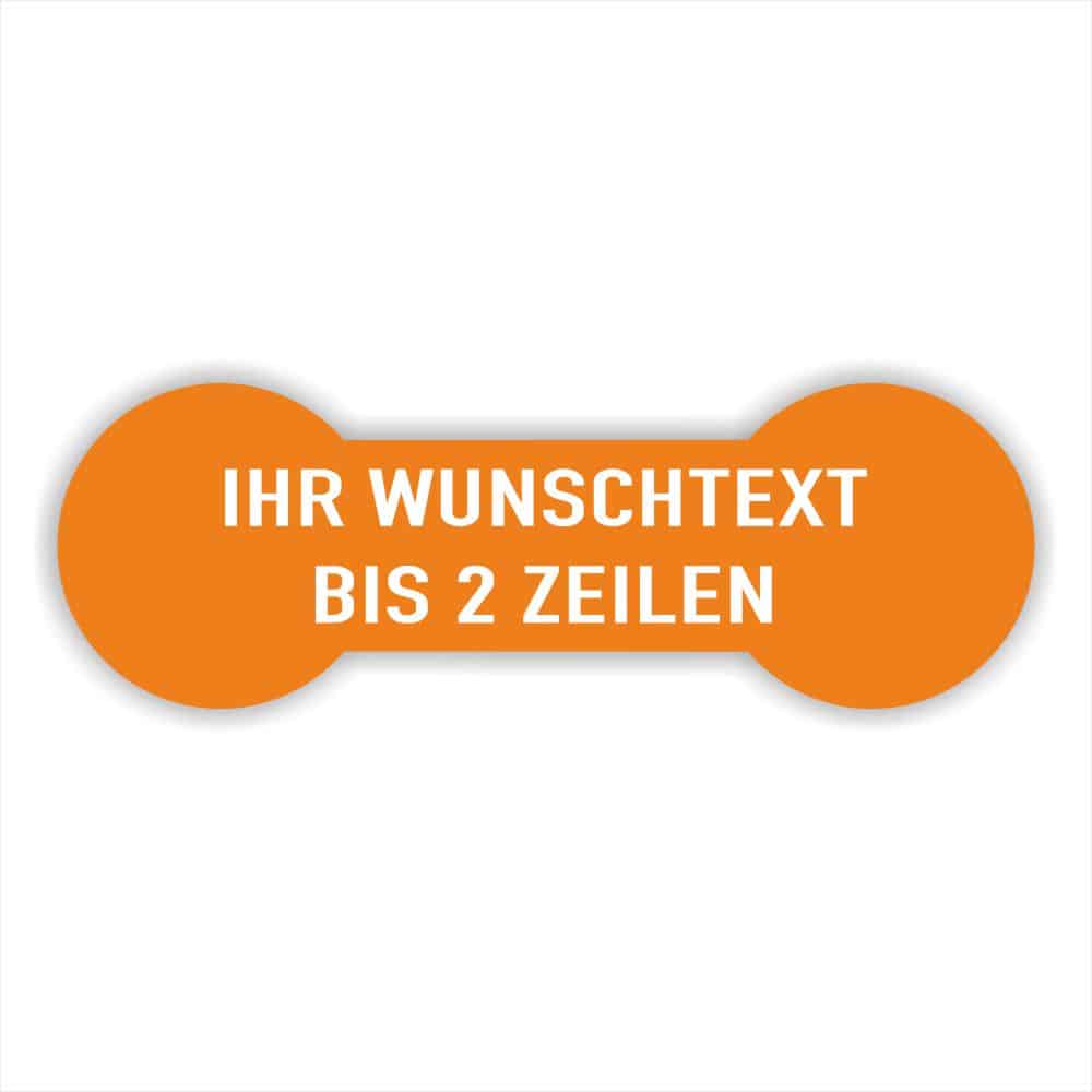 Siegel Etiketten Wunschtext-orange