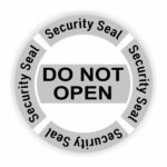 Security Seal Siegel DO NOT OPEN in hellgrau