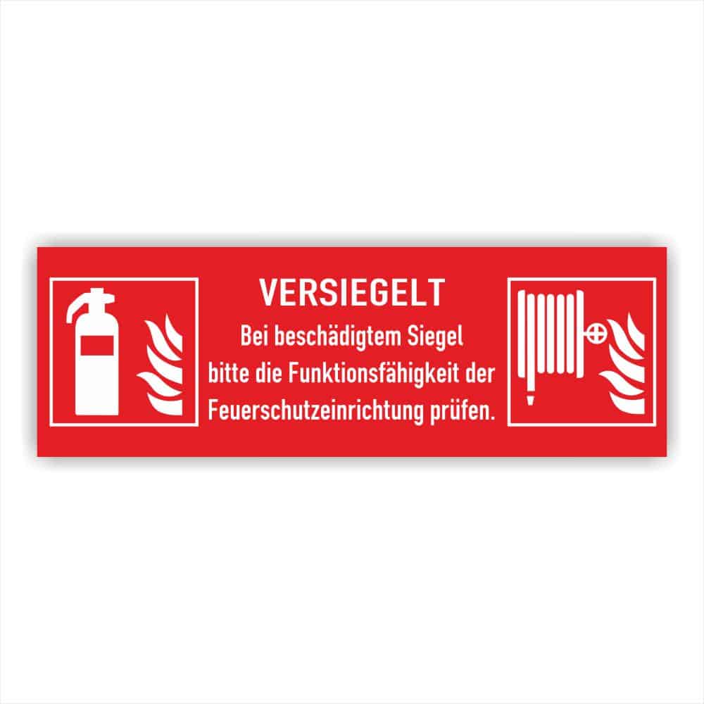 Siegel für Feuerlöscher und Brandmittelbekämpfung