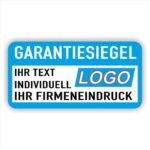Garantie Siegel Sicherheitssiegel Individuell-blau