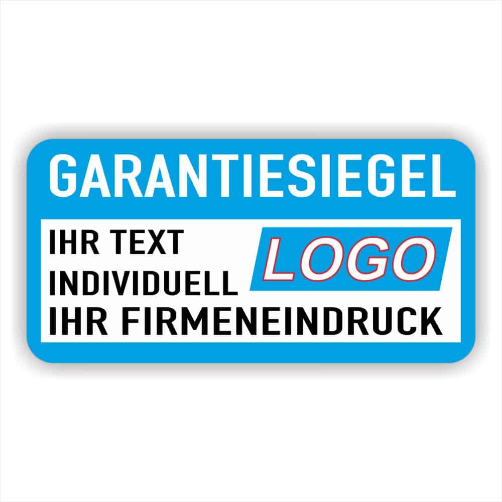 Garantie Siegel Sicherheitssiegel Individuell-blau