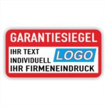 Garantie Siegel Sicherheitssiegel Individuell-rot