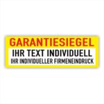 gelb-Siegel Sicherheitssiegel Individuell