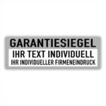 Garantie Siegel Sicherheitssiegel Individuell-grau