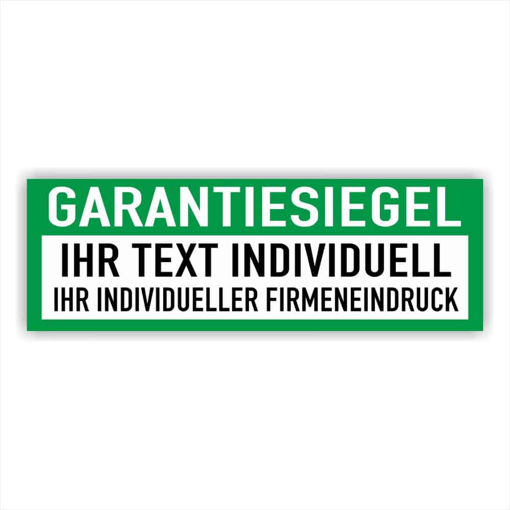 Garantie Siegel Sicherheitssiegel Individuell-grün