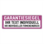 Garantie Siegel Sicherheitssiegel Individuell-lila