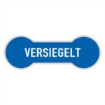 Versiegelt Sicherheitssiegel in farbe blau