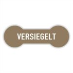 Versiegelt Sicherheitssiegel in farbe braun