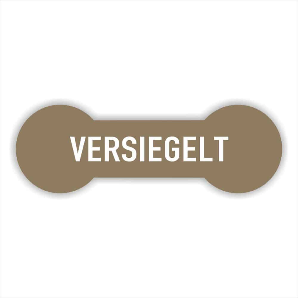 Versiegelt Sicherheitssiegel in farbe braun