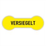 Versiegelt Sicherheitssiegel in farbe gelb