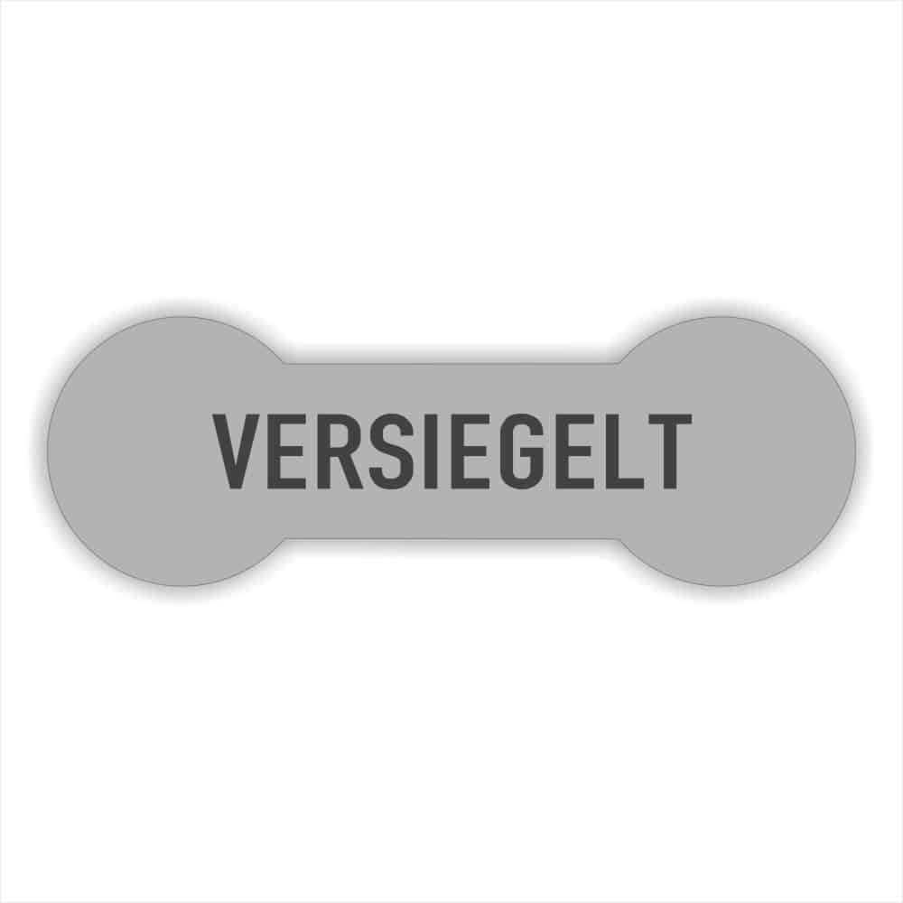 Versiegelt Sicherheitssiegel in farbe grau