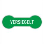 Versiegelt Sicherheitssiegel in farbe grün